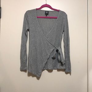 Grey wrap shirt